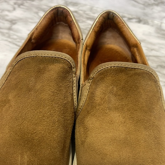 UGG Jass Slip On Suede Sneakers Shoes Gold Brown Chestnut Womens Sz 9 - Picture 7 of 14